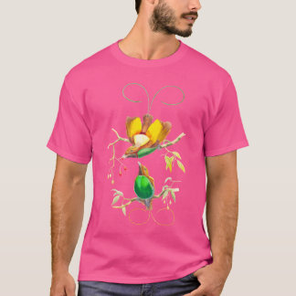 T-shirt Oiseaux colorés rétro