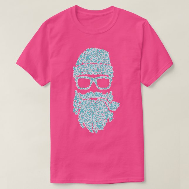 T-shirt Oiseaux de barbe Bleu blanc (Design devant)