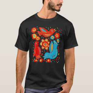 T-shirt Oiseaux de Bonheur Ukra.inian Oiseaux Fleur Paix L