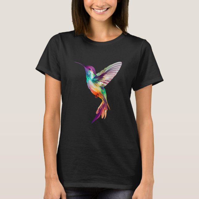 T-shirt Oiseaux de colibri Ailes de nectar Plumage Fleurs (Devant)