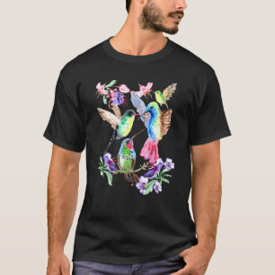 T-shirt Oiseaux de colibri Oiseaux mignons Oiseaux de coli