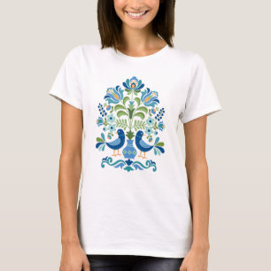 T-shirt Oiseaux de conception folklorique hongrois