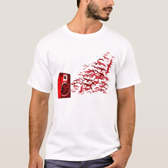 T-shirt Oiseaux de haut-parleur (Devant)