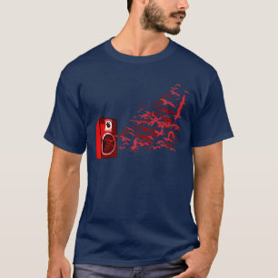 T-shirt Oiseaux de haut-parleur - jockey de disque bruyant