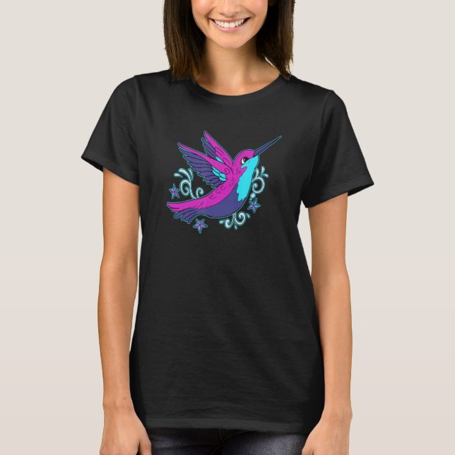 T-shirt Oiseaux de Humming Oiseau de colibri (Devant)