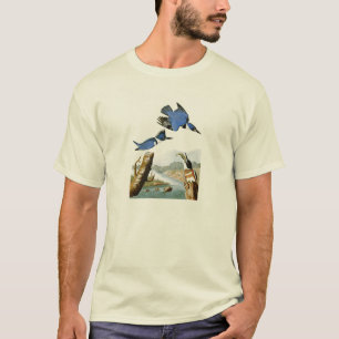 T-shirt Oiseaux de John Audubon de martin-pêcheur ceintur