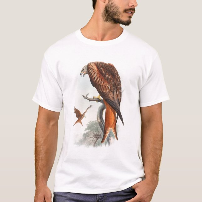 T-shirt Oiseaux de John Gould de faucon de Glead de (Devant)