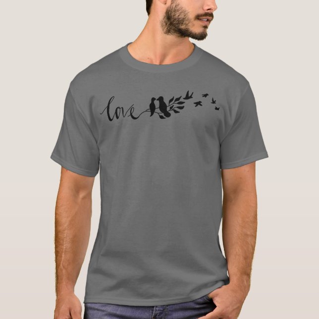 T-shirt Oiseaux de l'amour fille Romc (Devant)