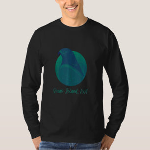 T-shirt Oiseaux de l'île Wa Osprey Sea Green Raptor Oiseau