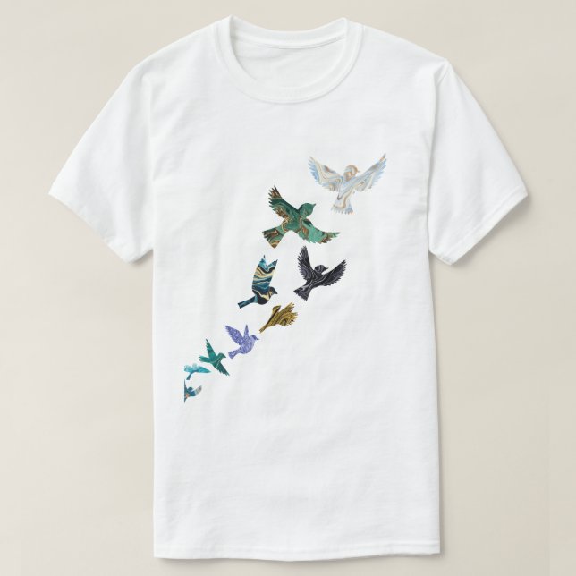 T-shirt Oiseaux de marbre (Design devant)