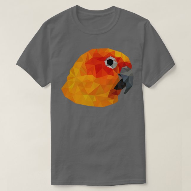 T-shirt Oiseaux de polygone de perroquet (Design devant)