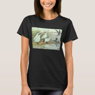 T-shirt Oiseaux de rivage vintage dans un marais par Louis