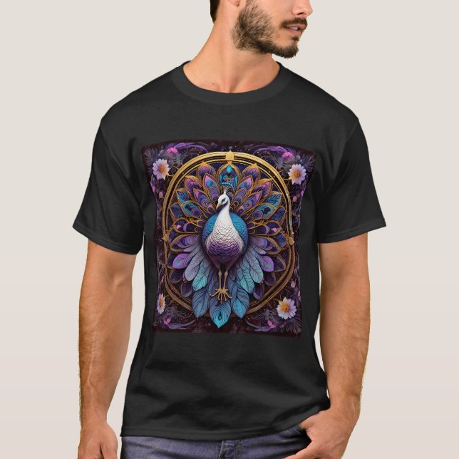 T-shirt Oiseaux d'Excellence  Paons Imaginaires #2 (Devant)