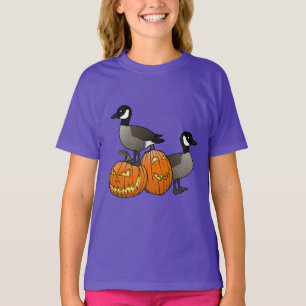 T-shirt Oiseaux d'Halloween du Canada avec Jack-o-lanterne