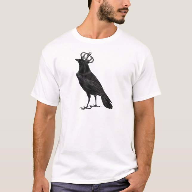 T-shirt Oiseaux d'oiseau de noir de couronne de Raven de (Devant)