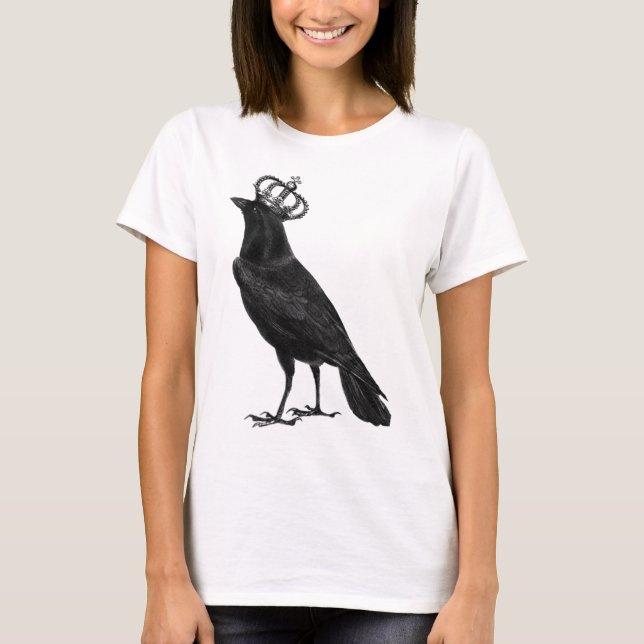 T-shirt Oiseaux d'oiseau de noir de couronne de Raven de (Devant)