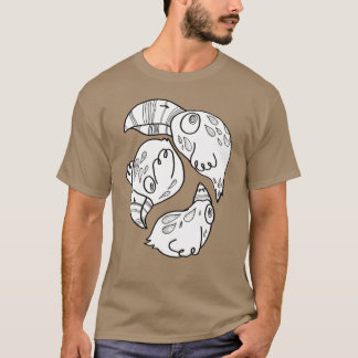 T-shirt oiseaux doodlish volant en cercle