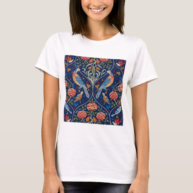 T-shirt Oiseaux et fleurs, William Morris (Devant)