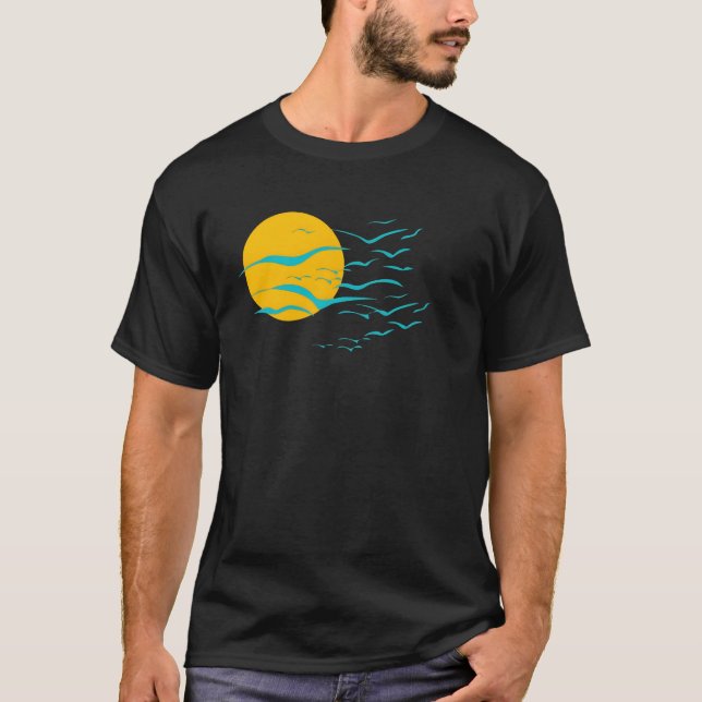 T-shirt Oiseaux et soleil Active Classic cadeau (Devant)