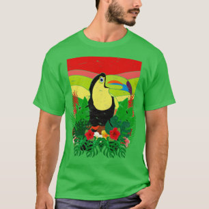 T-shirt Oiseaux Fleurs exotiques Observation d'oiseaux Ois