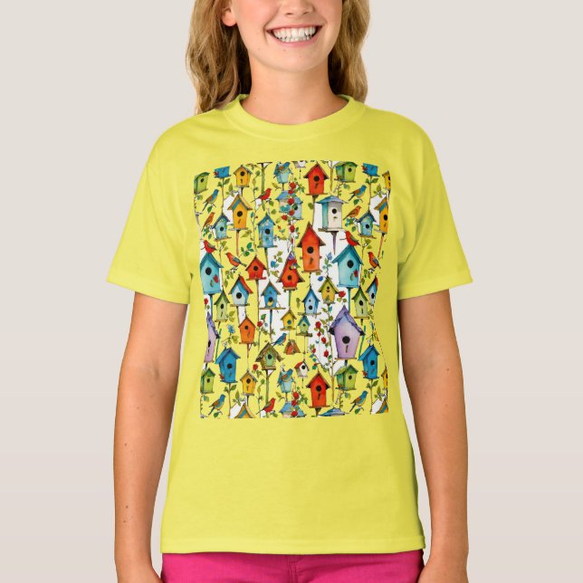 T-shirt Oiseaux floraux (Devant)
