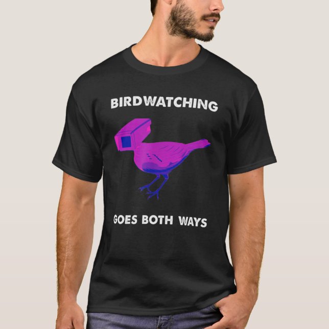T-shirt Oiseaux L'observation des oiseaux : deux façons de (Devant)