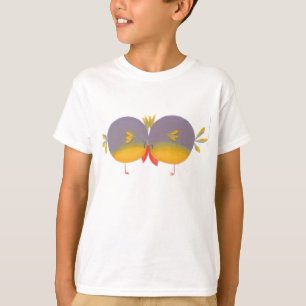 T-shirt Oiseaux mignons idiots de bande dessinée