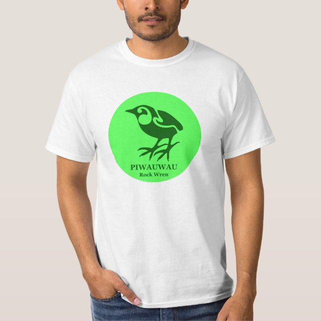 T-shirt Oiseaux néo-zélandais PIWAUWAU Rock Wren (Devant)