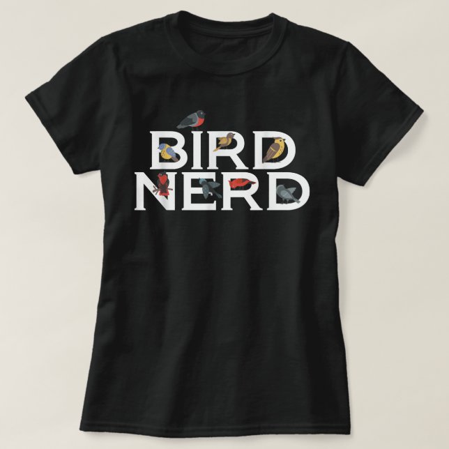 T-shirt Oiseaux Nerd Amateurs d'oiseaux (Design devant)