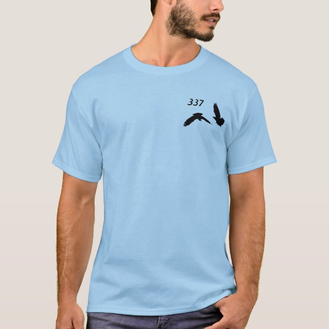 T-shirt Oiseaux noirs (Devant)
