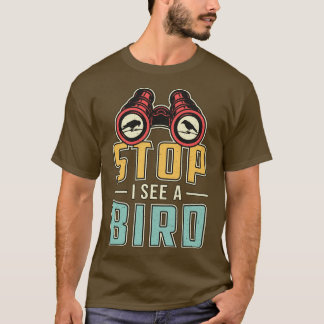 T-shirt Oiseaux Observation Retro Arrêt Je Vois Un Oiseau 
