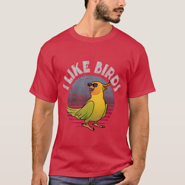 T-shirt Oiseaux observer j'aime les oiseaux ami (Devant)