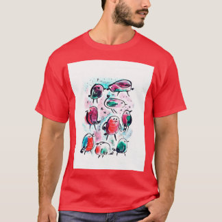 T-shirt Oiseaux Oiseaux Graphique
