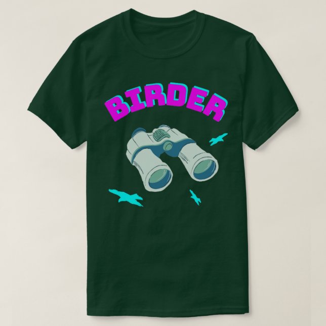 T-shirt Oiseaux Oiseaux Observation des jumelles Oiseaux (Design devant)