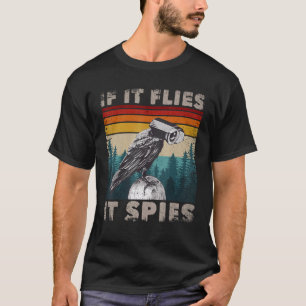 T-shirt Oiseaux pas vrai Merch Bird meme CCTV S'il vole