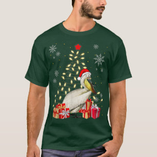 T-shirt Oiseaux pélicans Amoureux Noël Pélican Arbre de No
