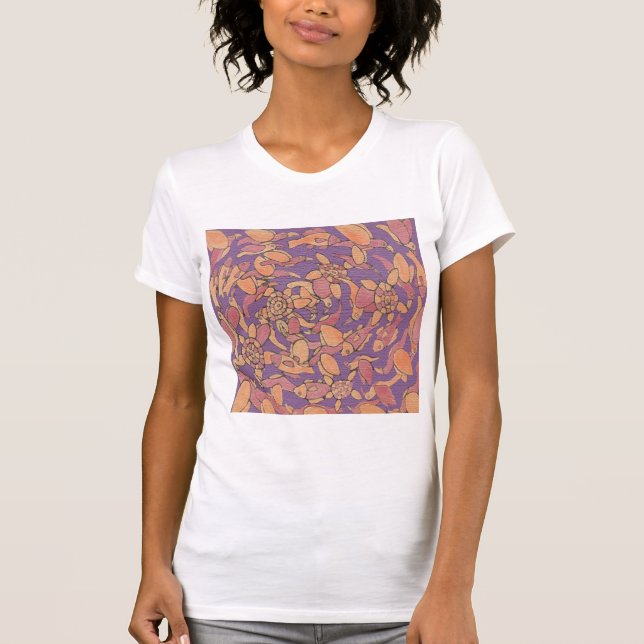 T-shirt oiseaux, poissons et tortues (Devant)