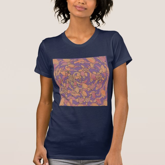 T-shirt oiseaux, poissons et tortues (Devant)