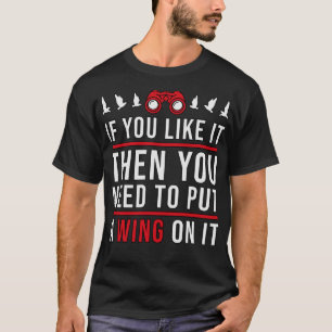 T-shirt Oiseaux Regardant Une Aile Sur Elle Oiseaux Oiseau