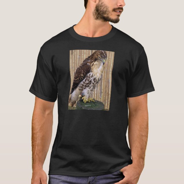 T-shirt Oiseaux sauvages : Faucon Rouge-Coupé la queue (Devant)