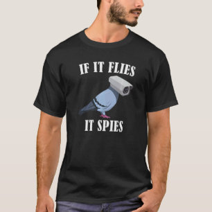 T-shirt Oiseaux Spie Conspiration Plaisanterie Mème Survei