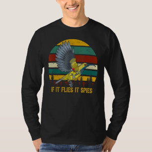 T-shirt Oiseaux Spie Conspiration Plaisanterie Mème Survei