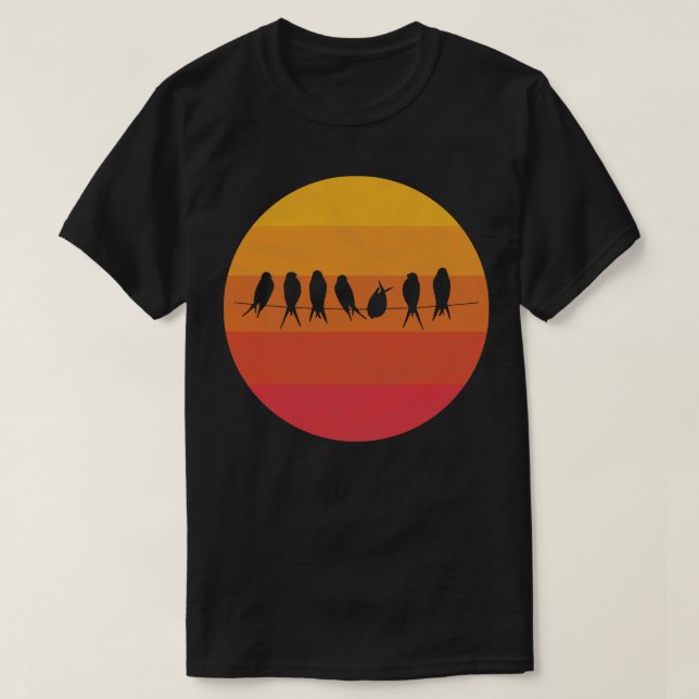T-shirt Oiseaux sur corde (Design devant)