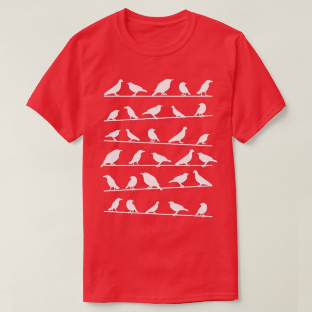 T-shirt oiseaux sur les fils Oiseau observer Oiseau gardie (Design devant)