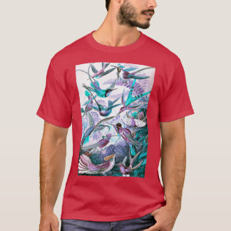 T-shirt Oiseaux Turquoises pourpres du Paradis Long