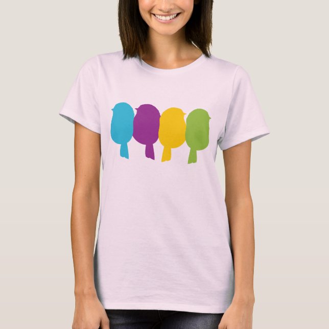 T-shirt Oiseaux vintage petite mésange (Devant)