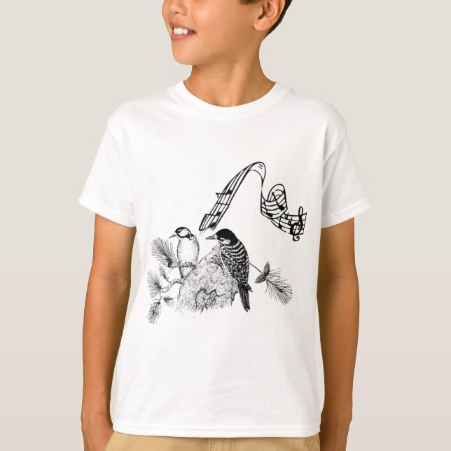 T-shirt Oiseaux vintages (Devant)