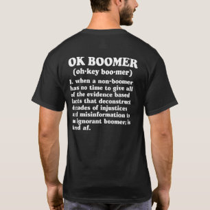 T-shirt Ok Boomer okboomer Définition Mème Millennials