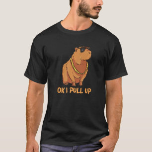 T-shirt Ok J'Ai Tiré Des Lunettes Capybara Mème À Benne