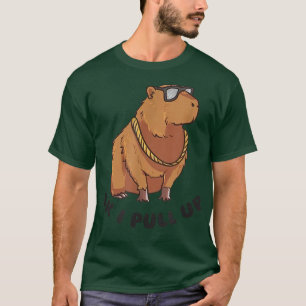T-shirt Ok J'Ai Tiré Funny Capybara Lunettes Mème De Bande